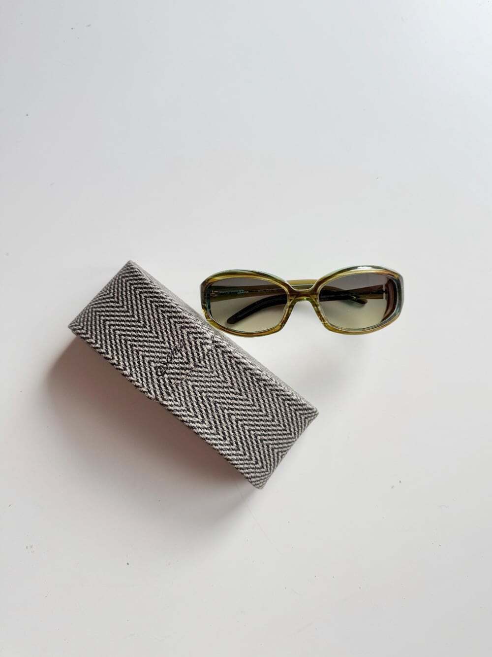SAMA Mini OLV Olive Brown Green Japanese Acetate Oval Sunglasses